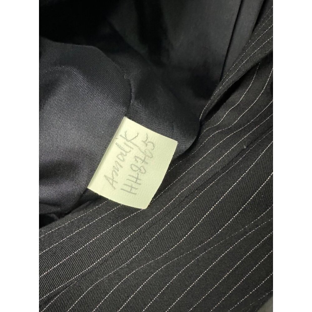 VTG Francine Browner Double Breasted Coat Dress SZ M? Black Pin-Striped 90s - Picture 7 of 8